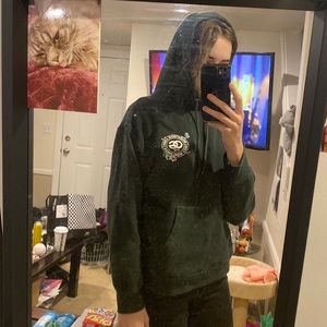 Dark green butterfly obey hoodie